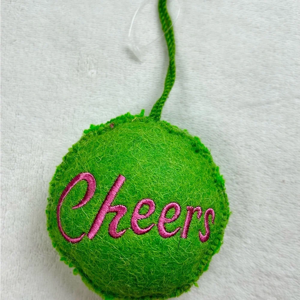Christmas World Market Ornament Smiley Face Cheers New